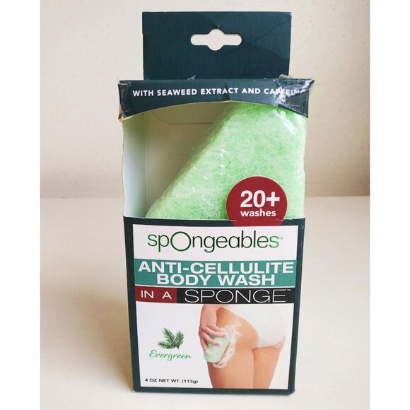 Spongeables Anti-Cellulite Body Wash Sponge with Seaweed Extract and Caffeine - Picture 1 of 3